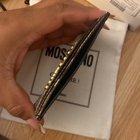 Moschino Snake- Embossed Leather Cardholder Wallet - Picture 4 of 8